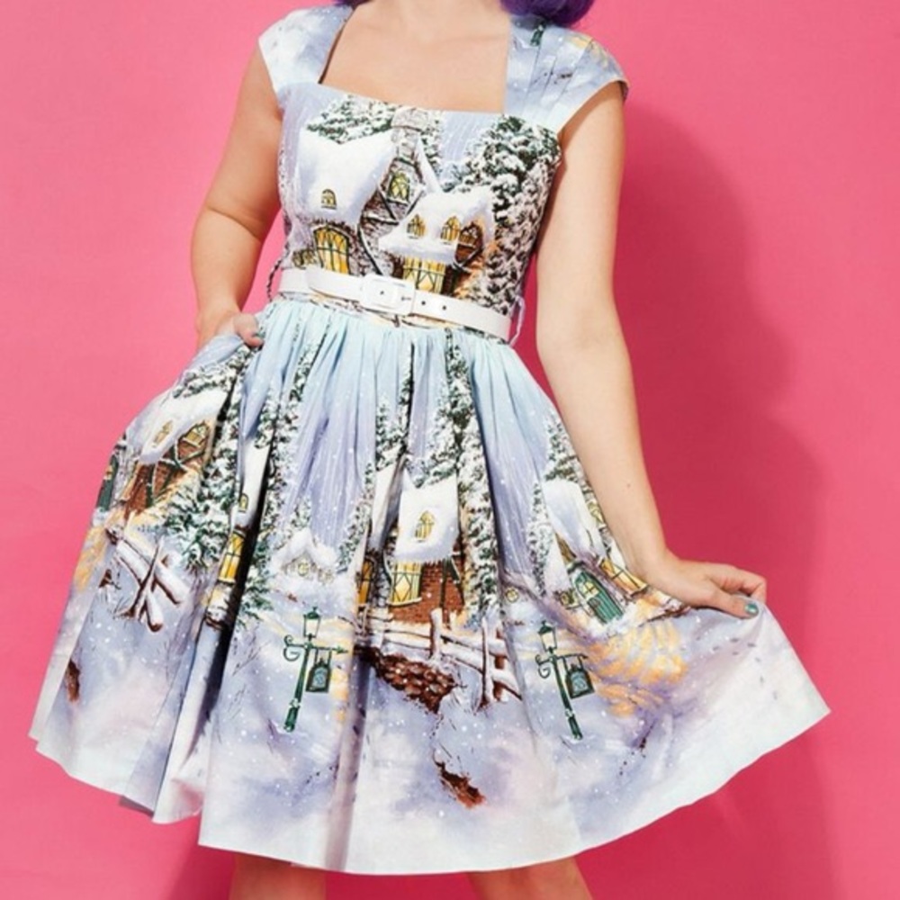 Bernie Dexter Veronique dress in winter wonderland